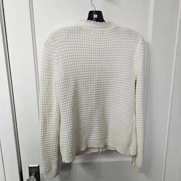 Express Cream Sweater With Gold Buttons, Sz Medium, Excellent Condition - Picture 2 of 5